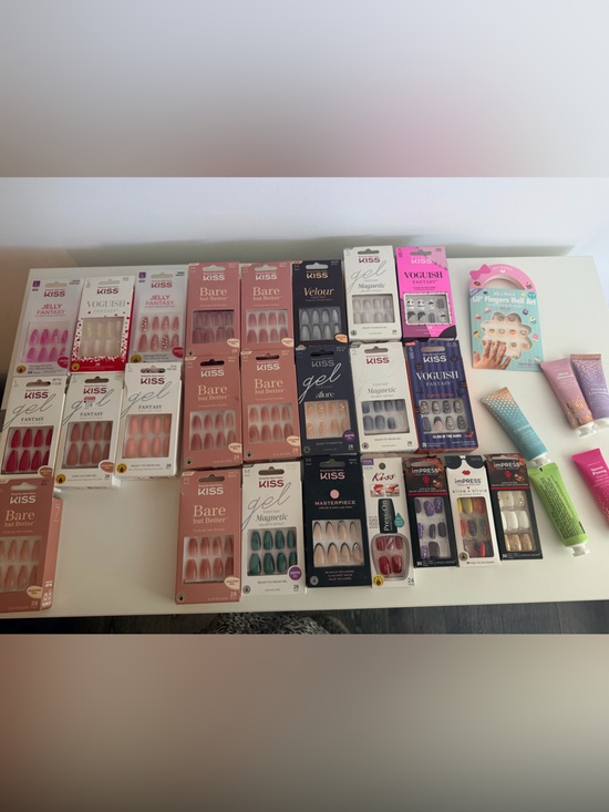 Kiss Other - Kiss Assorted Press-On Nails - Pink, Nude, White, Blue, Green & Purple Mix